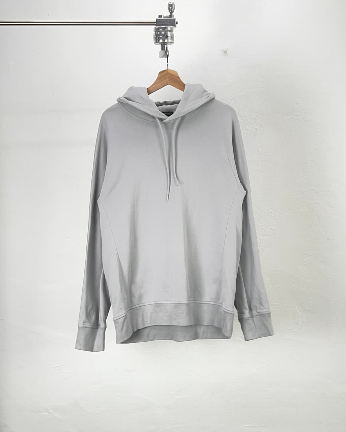 y-3 라이트 그레이 레이어드 스트레치 후디 상품이미지1