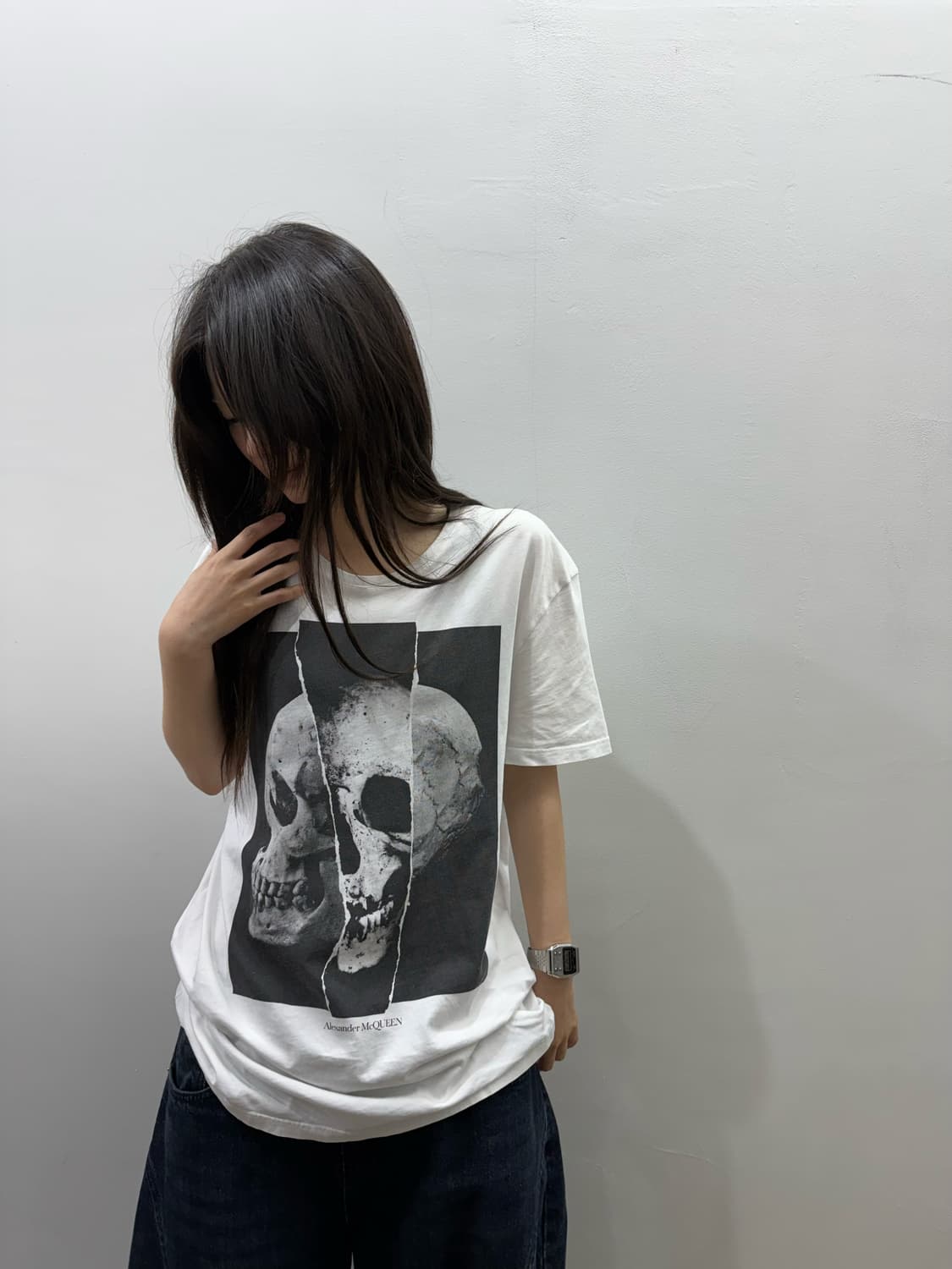 알렉산더 맥퀸 스컬 프린팅 티셔츠 상품이미지1