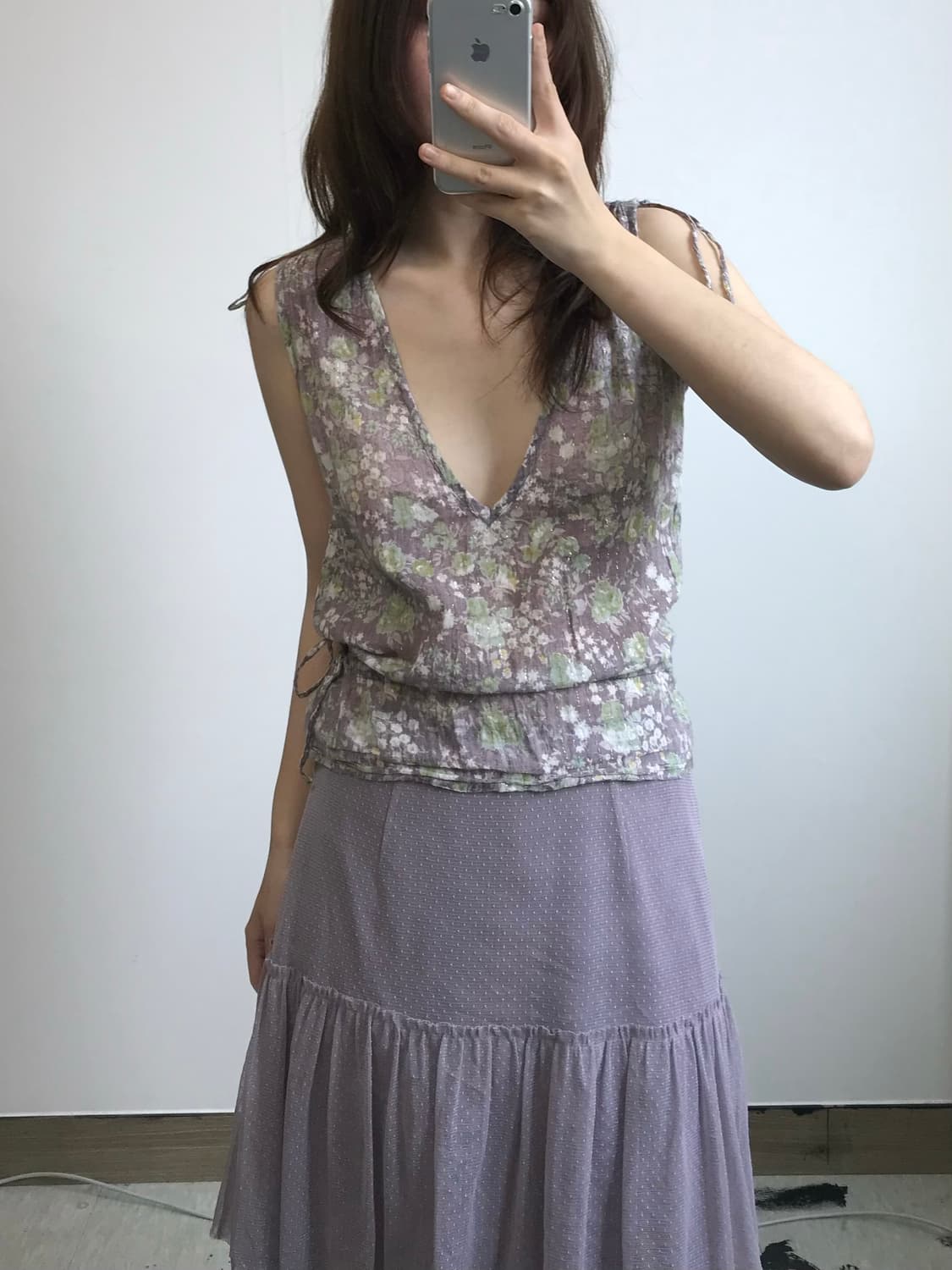 빈티지 셔링 블라우스 상품이미지1