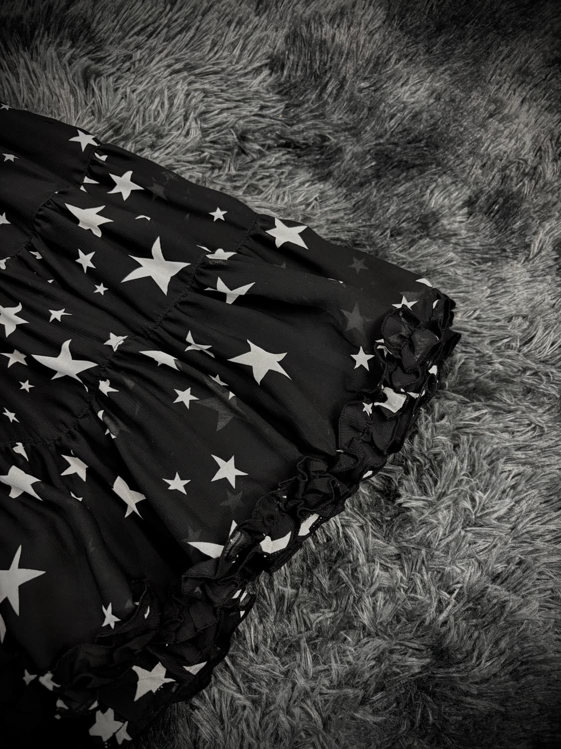 갸루 스타 패턴 캉캉 숏스커트 상품이미지5