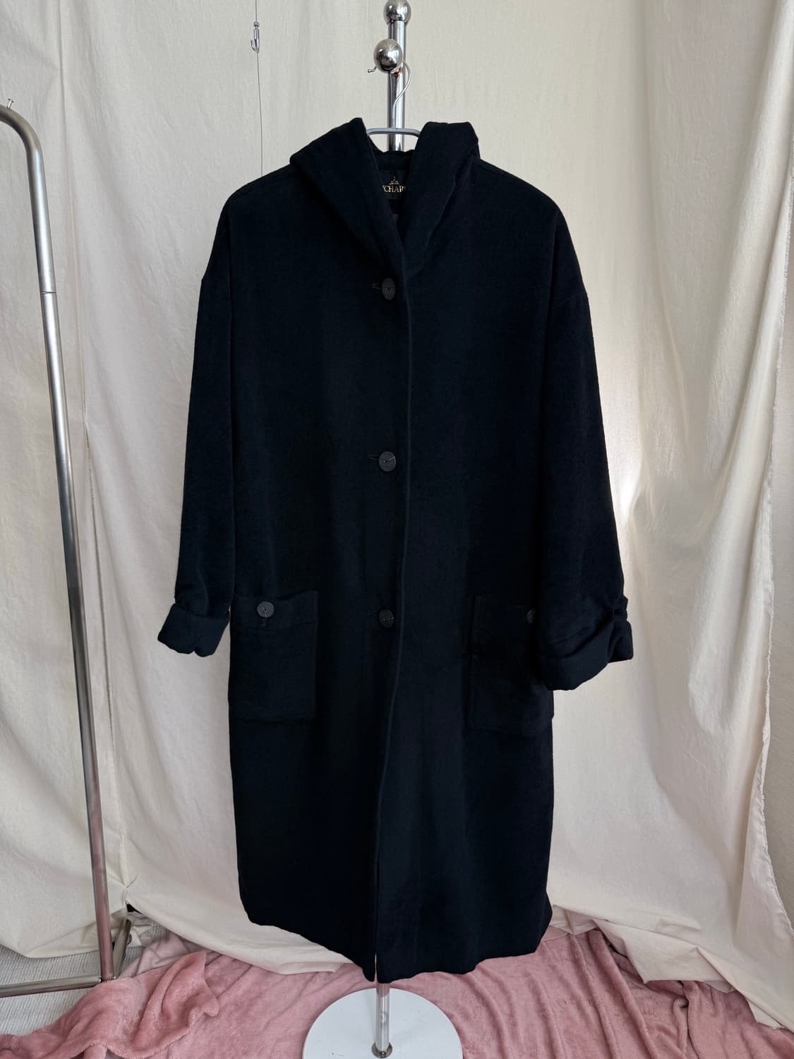 Emchariot 앙고라 오버사이즈 후드 코트 (JPN) 상품이미지5