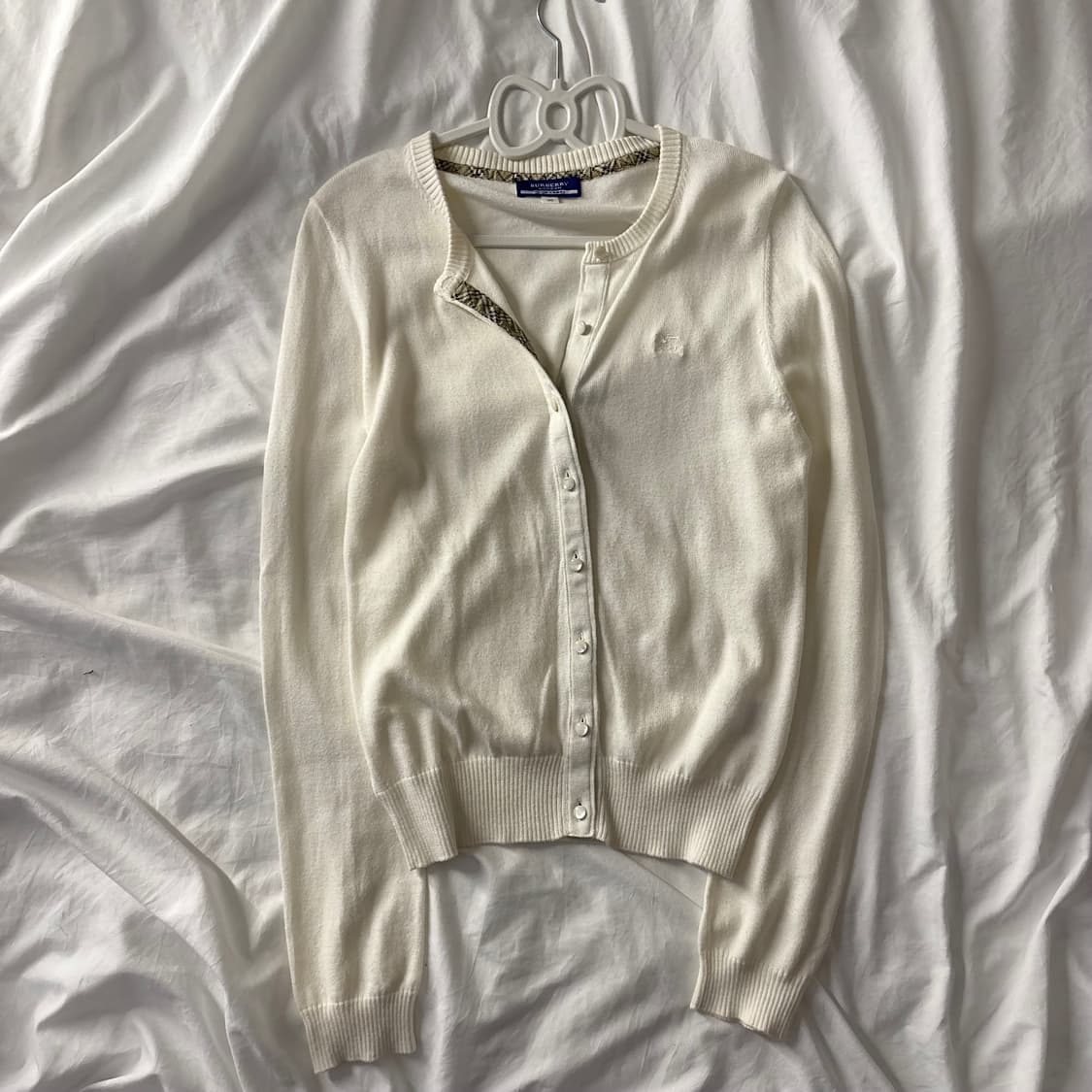 버버리 아이보리 노바체크 가디건 상품이미지2