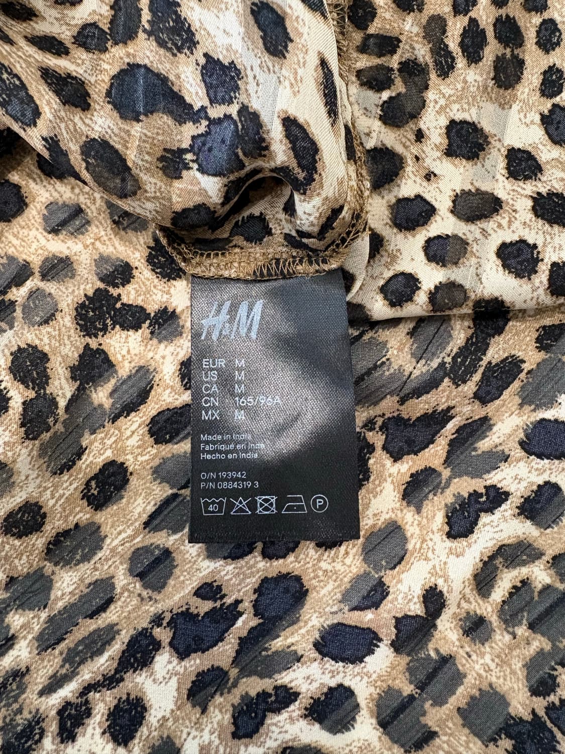 h&m leopard blouse 상품이미지5