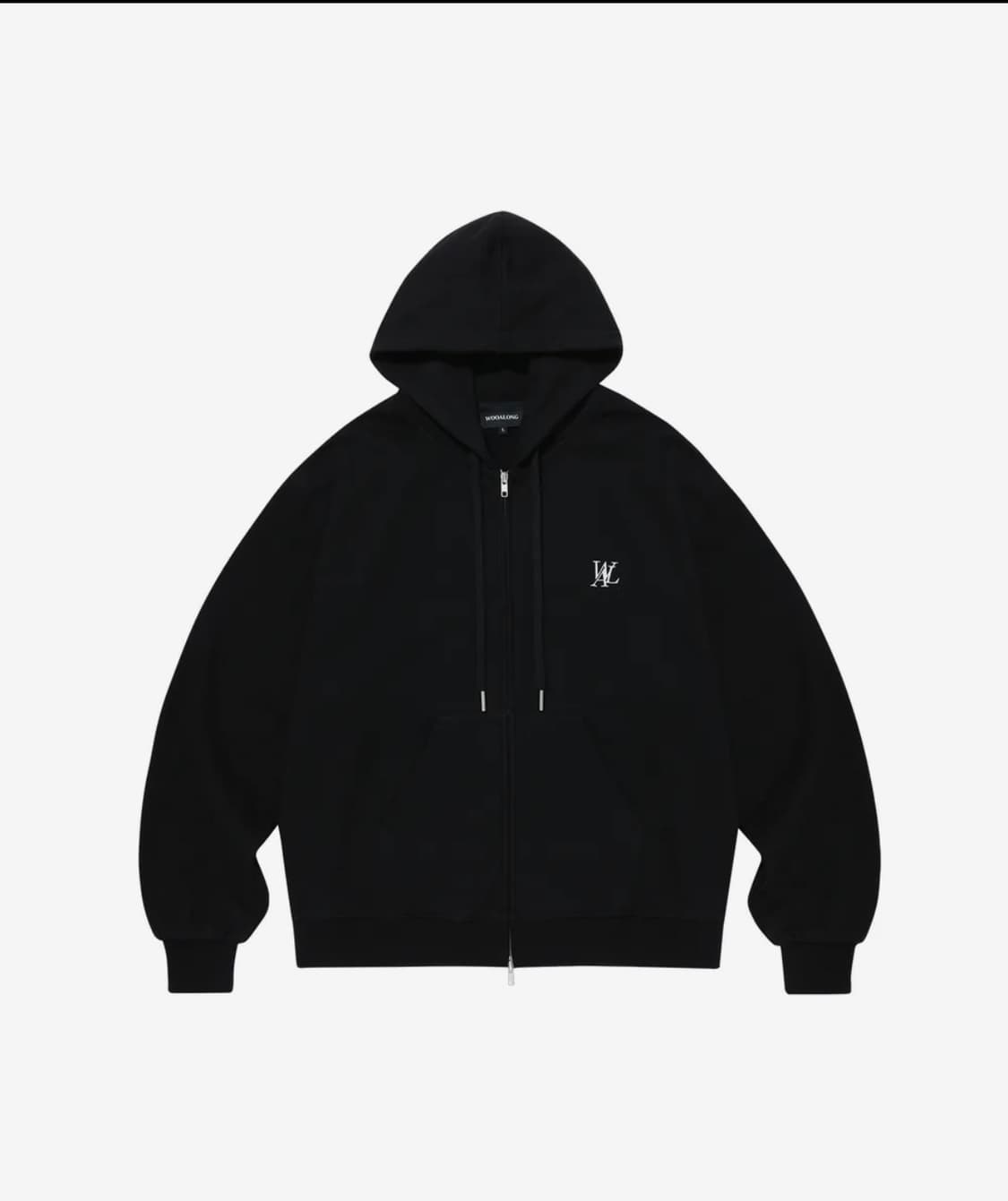 우알롱 시그니처 후드집업 블랙 상품이미지1