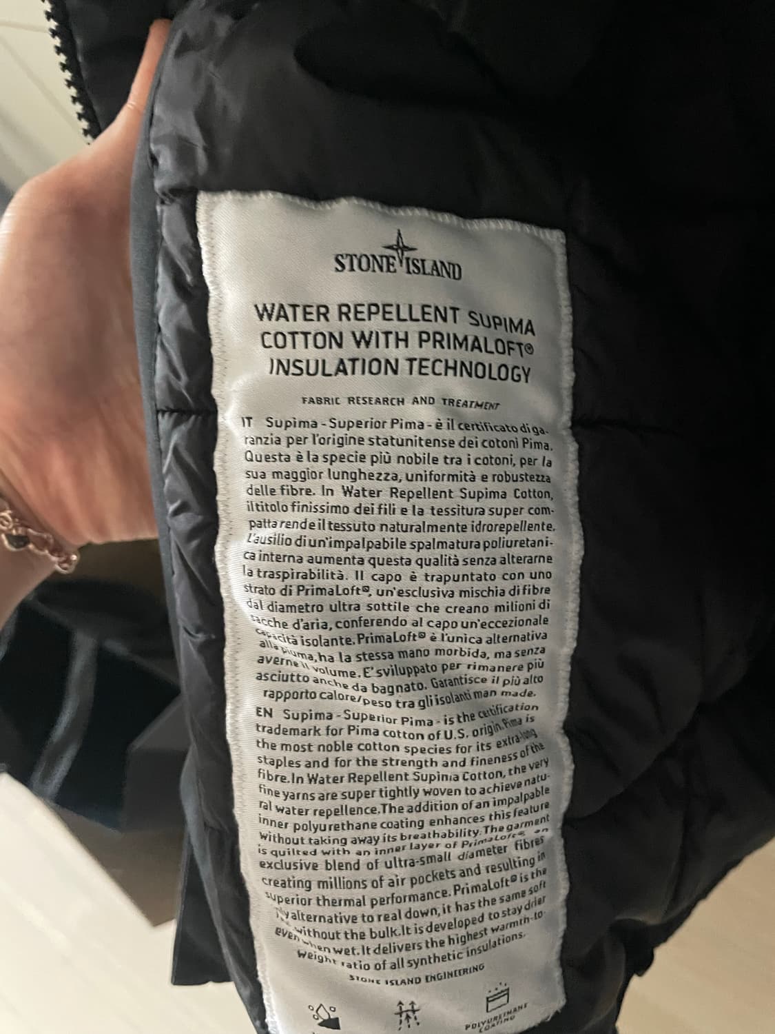 스톤아일랜드 프리마로프트 패딩 자켓 m 블랙 상품이미지2