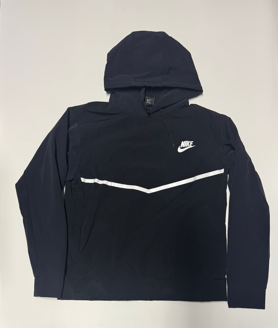 나이키 올드스쿨 스우시 나일론 혼방 후드티 M 블랙 상품이미지1