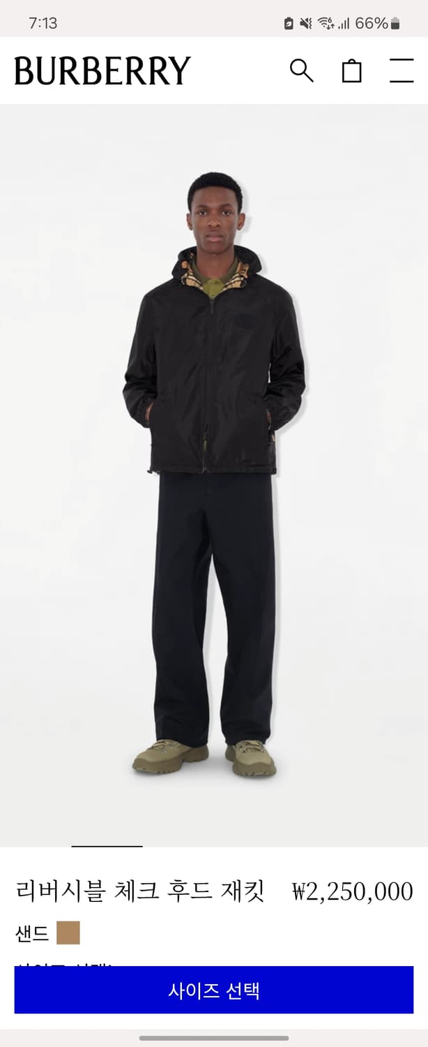 25SS 버버리 ekd 리버시블 체크 자켓 s 상품이미지2