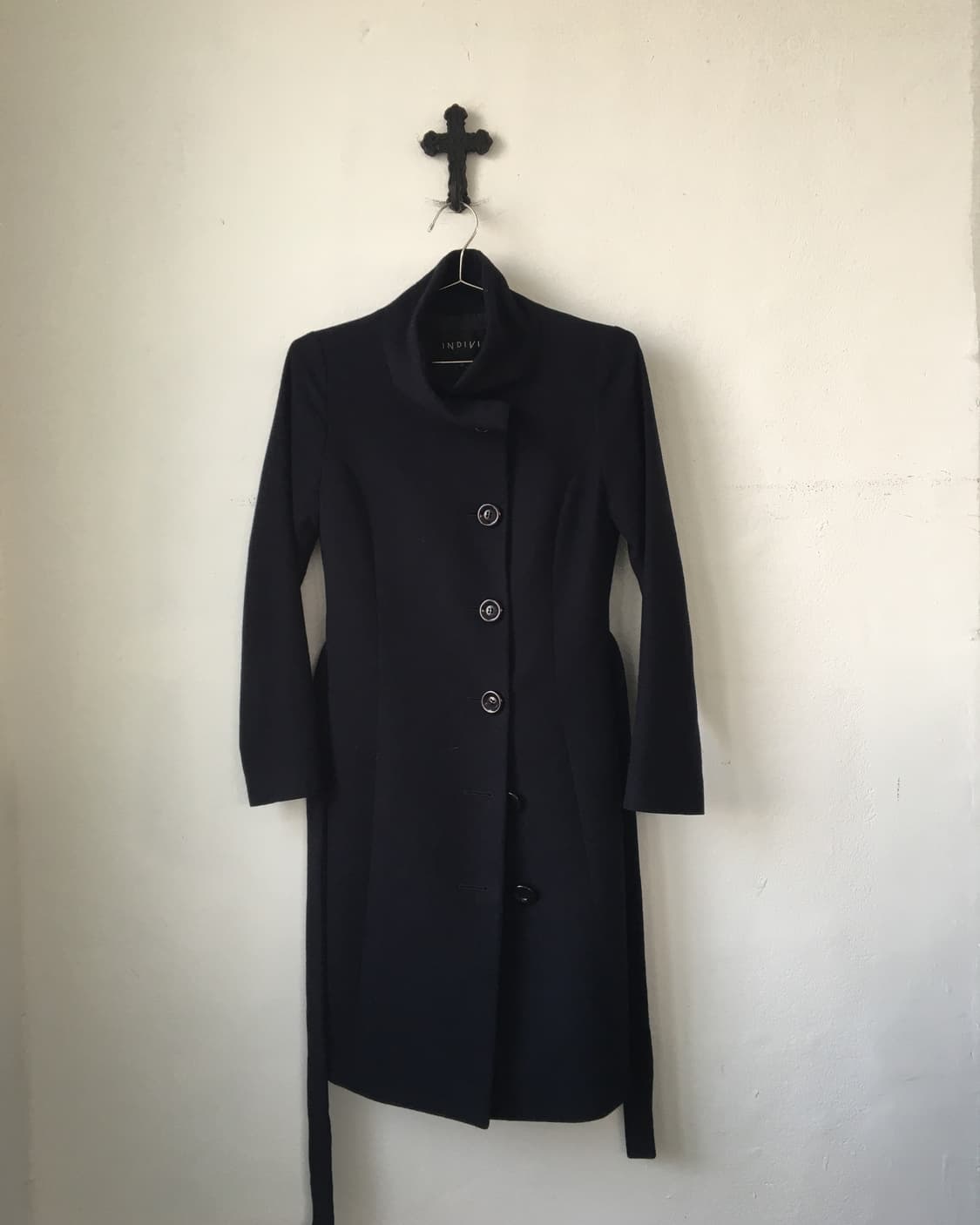 Belted high neck coat 상품이미지2