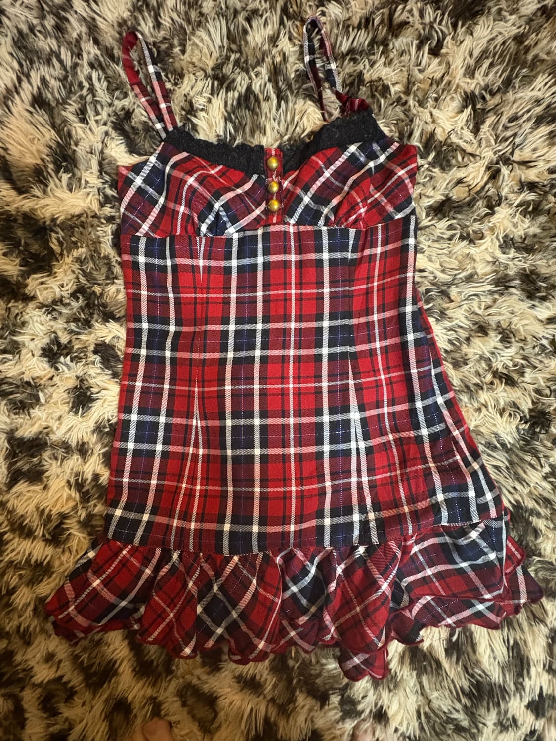 펑크 타탄체크 원피스 상품이미지1