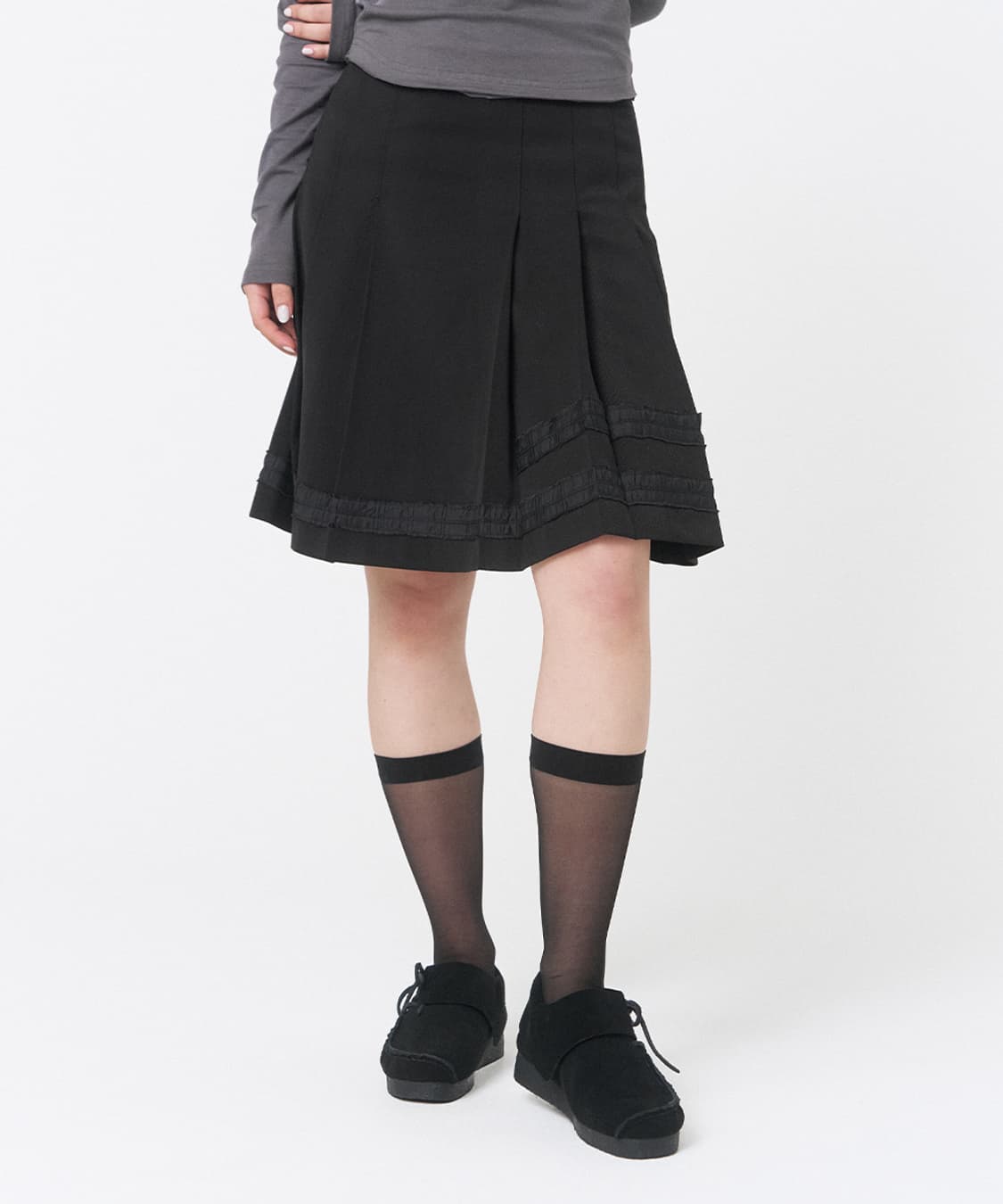 미세키서울 Trimmed midi skirt  상품이미지1