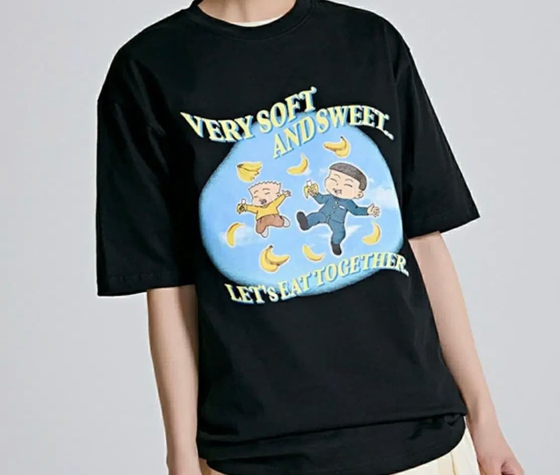 [새제품/단종] 검정고무신 티셔츠 black L 상품이미지3