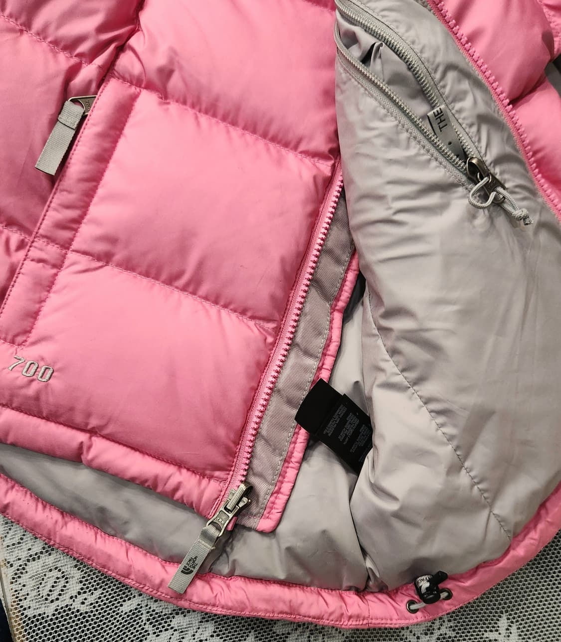 노스페이스 눕스 700 핑크 패딩조끼 상품이미지6