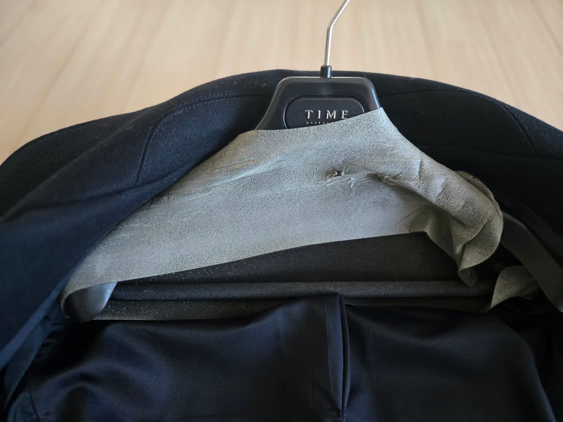 타임옴므 하이넥 더블 코트(검정) 상품이미지3