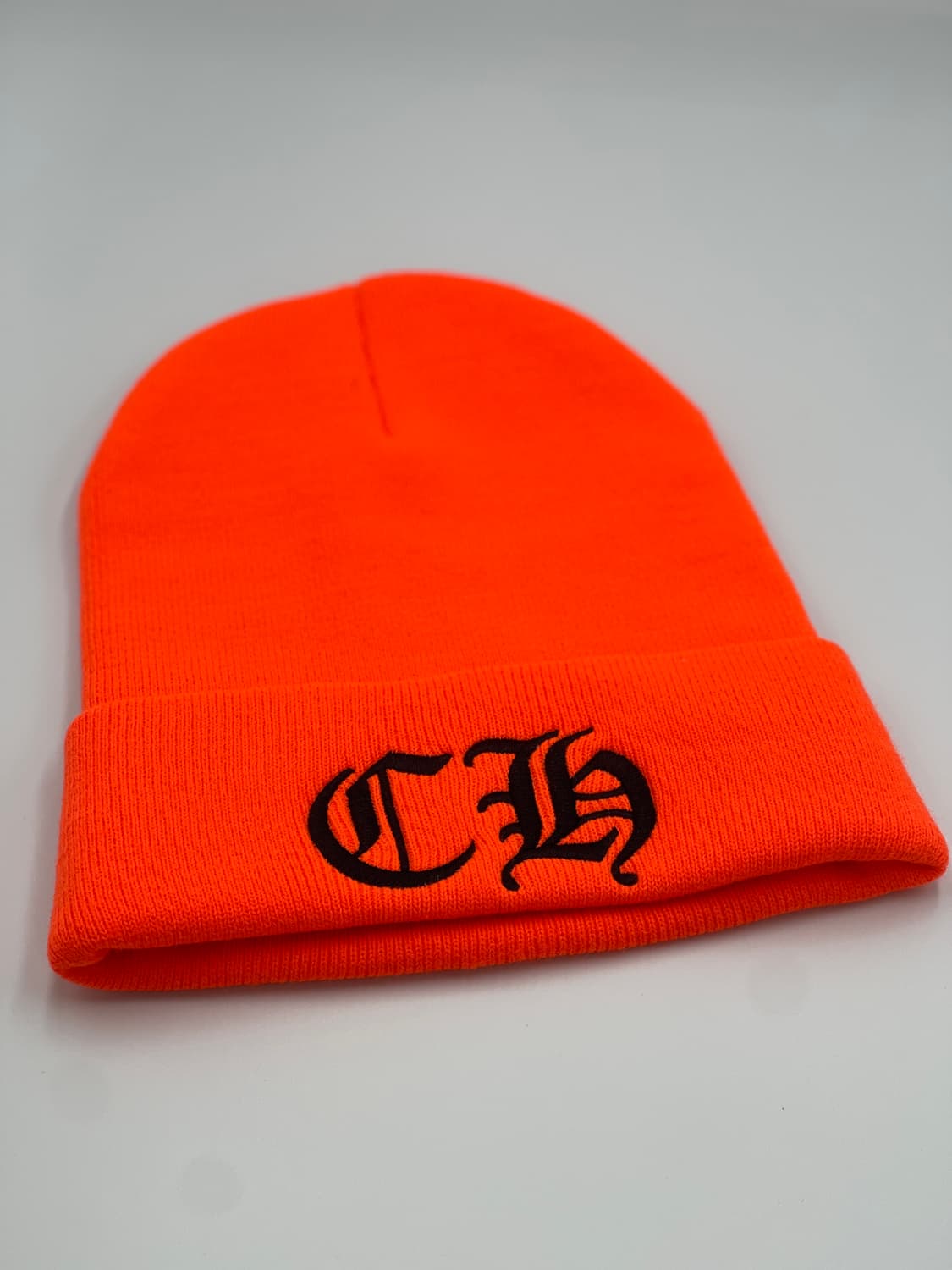 크롬하츠 자수 비니 오렌지 CH/chrome hearts  상품이미지1