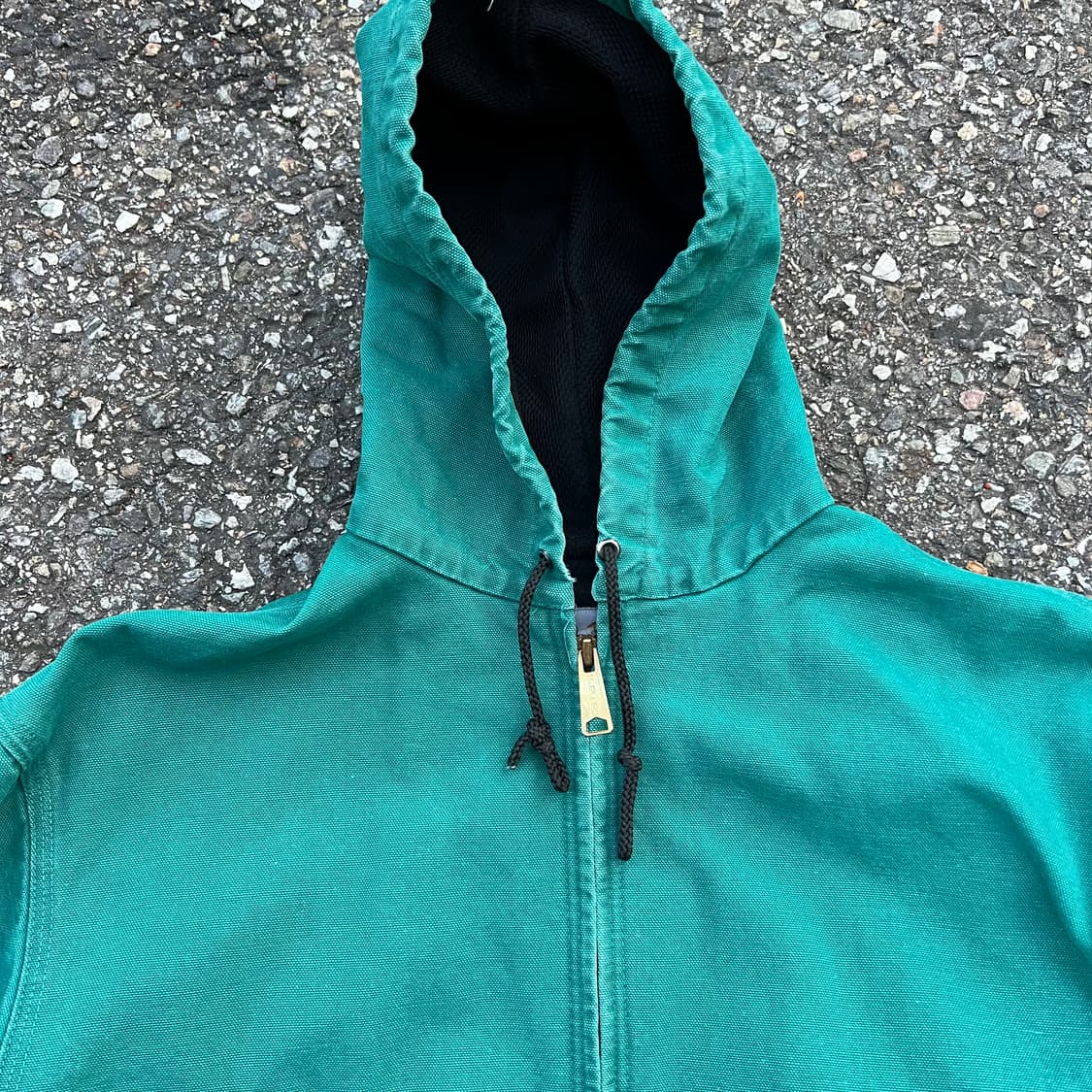 칼하트 후드 워크 자켓 에메랄드 90s 상품이미지3