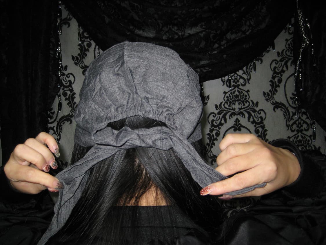 링클 스트랩 뒷밴딩 듀렉 헤어두건 상품이미지5