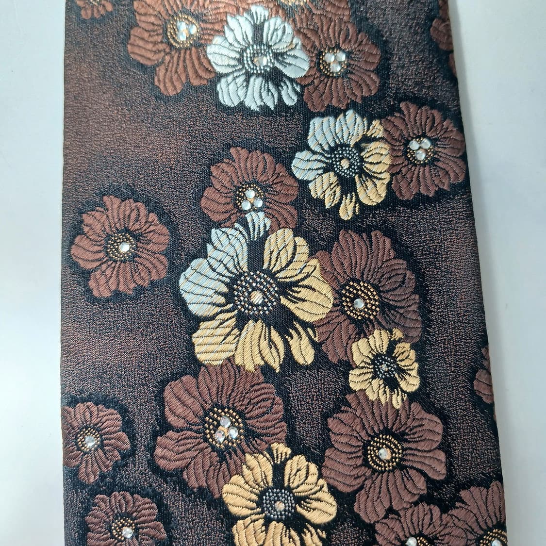 피에르 발망 실크 플라워 패턴 넥타이 9.1cm S~A+등급 E796
 상품이미지5