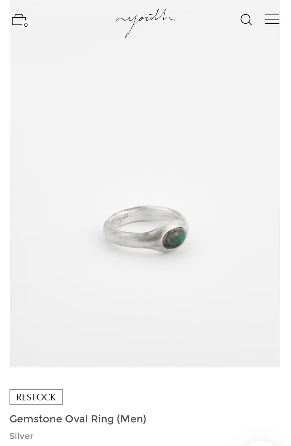 유스 반지 gemstone oval ring 18호 상품이미지3