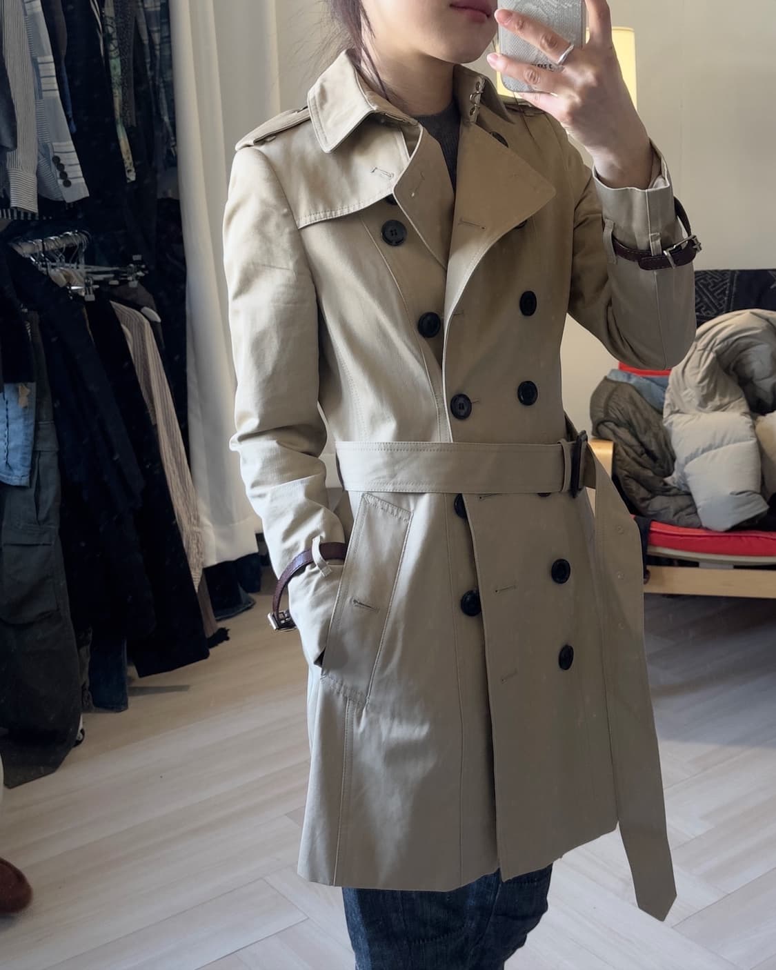 [BURBERRY] double breasted belted trench 상품이미지1