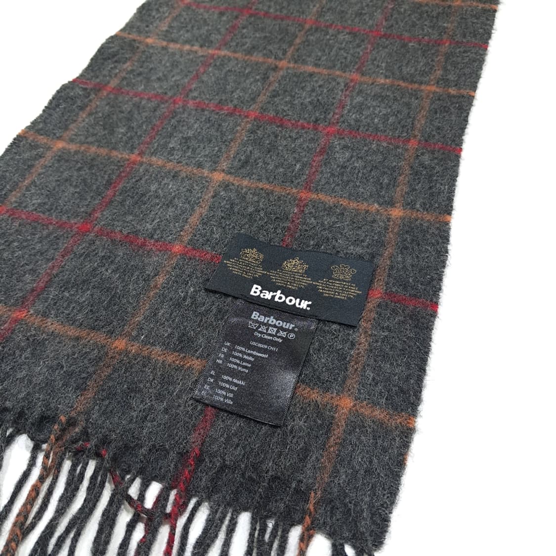 MX467 바버 램스울 3로얄워런트 윈도우페인 차콜 머플러 목도리 상품이미지3