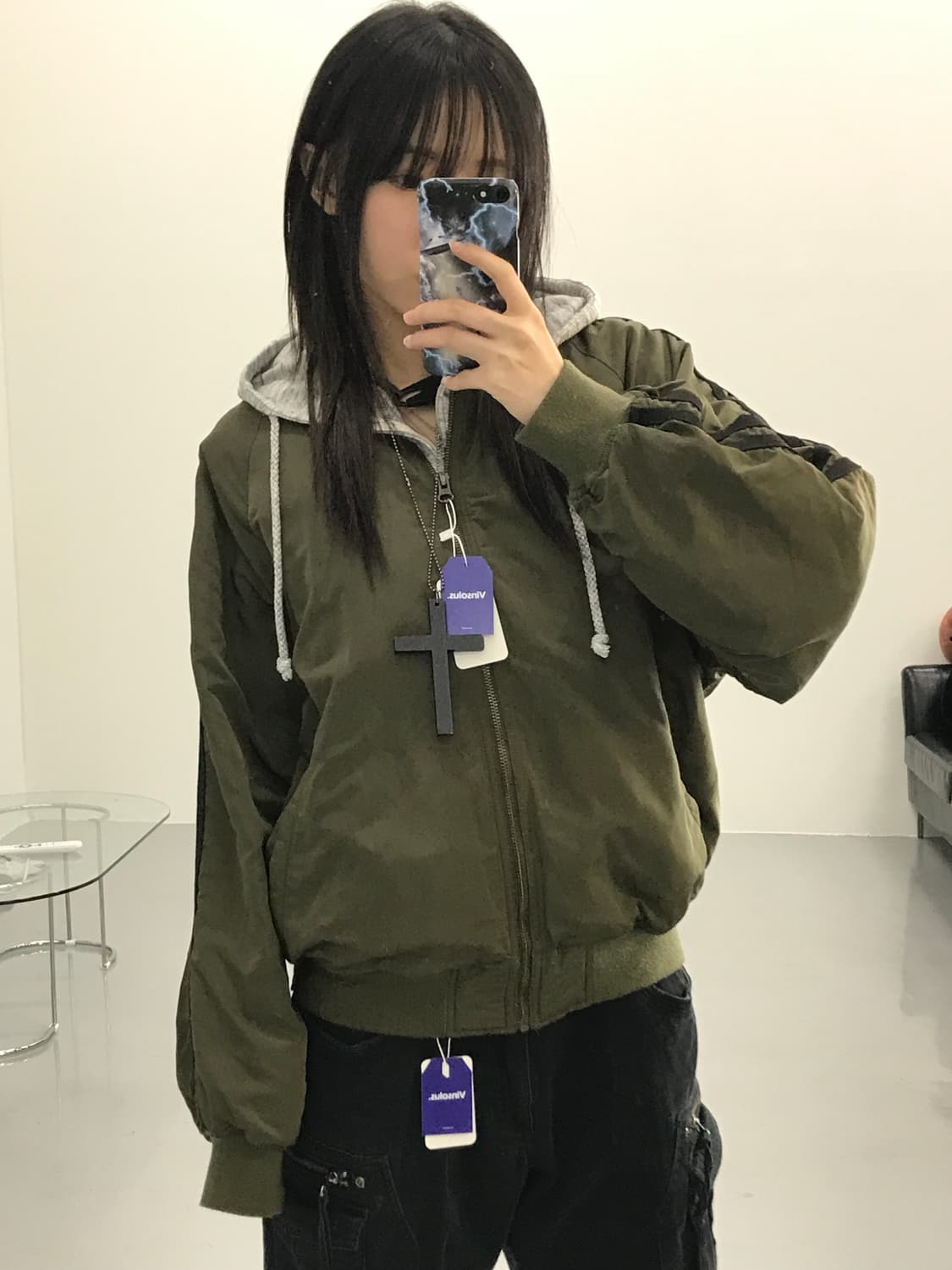 콜자 카키 항공점퍼 상품이미지4