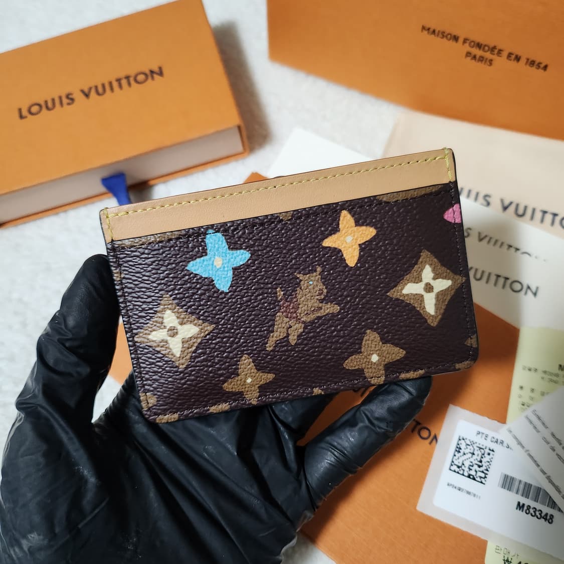 [1회착용/풀구성]루이비통 초콜릿 카드홀더 카드지갑 상품이미지3