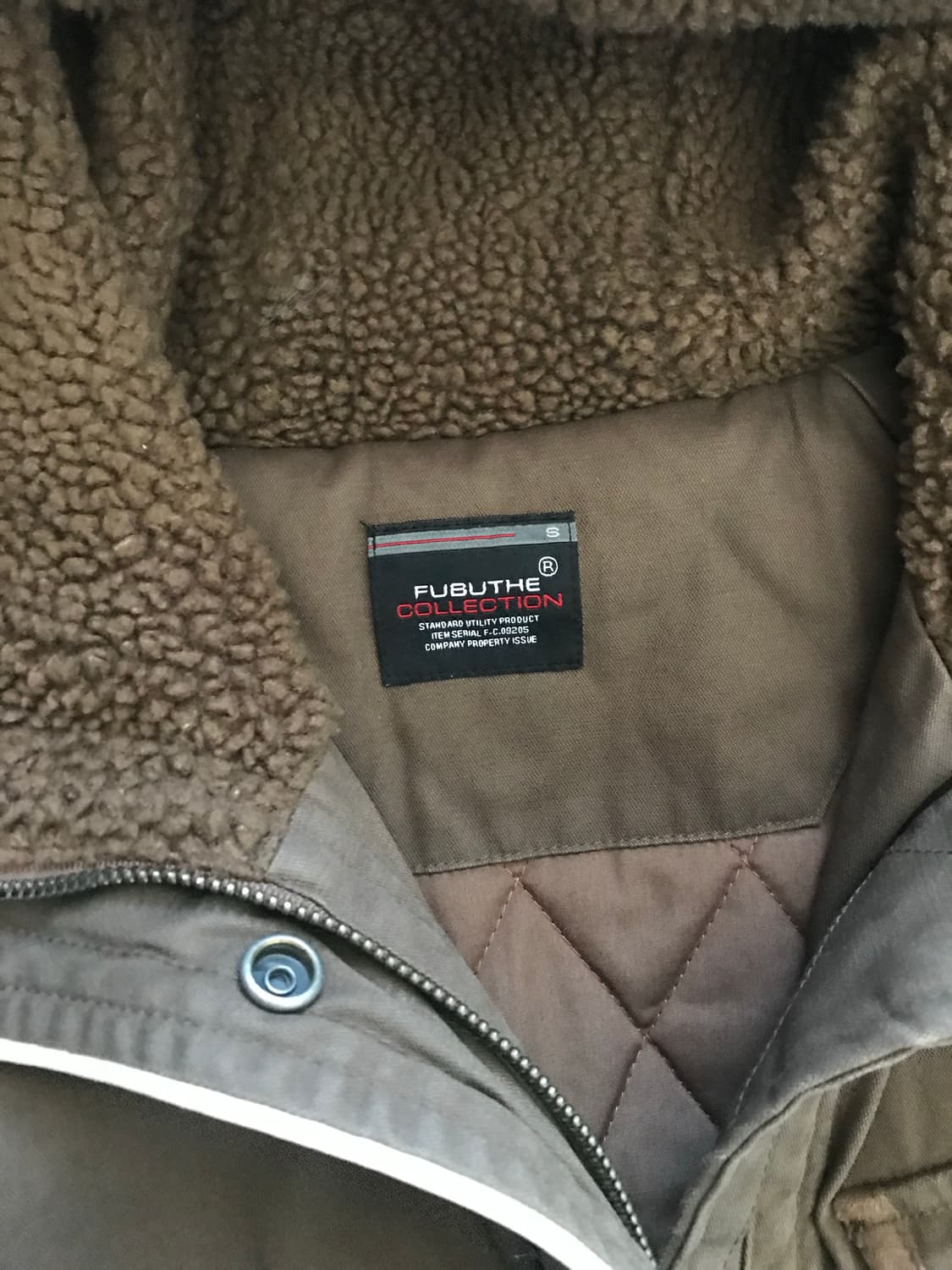 푸부 올드스쿨 포켓 브라운 누빔 후드 자켓 상품이미지7