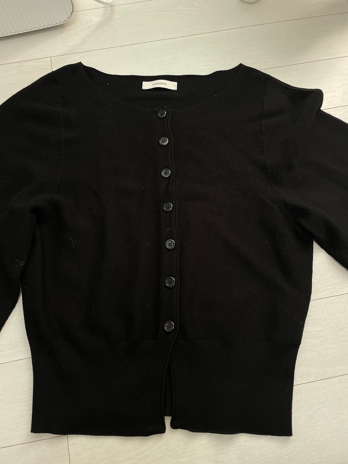 아모멘토가디건 검정 상품이미지1