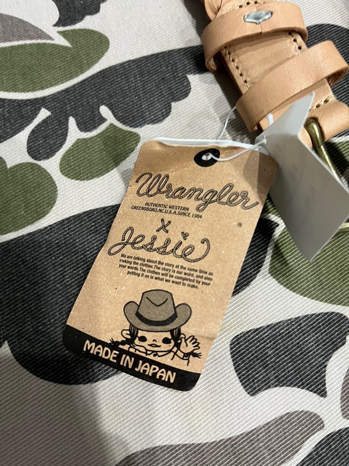 Wrangler 랭글러 소가죽 벨트 Made in JAPAN 새상품 상품이미지3