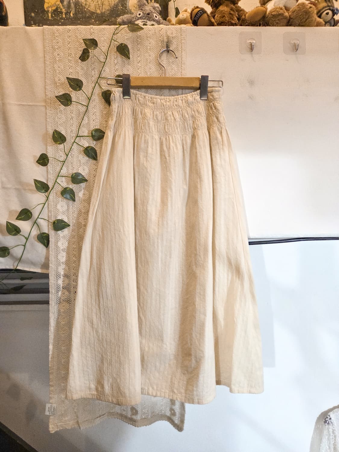 아이보리 데일리 롱스커트 상품이미지4