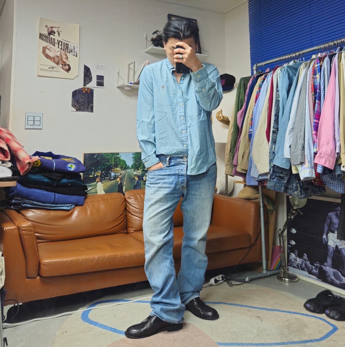 폴로 랄프로렌 데님 셔츠 청남방 L N1175 상품이미지3