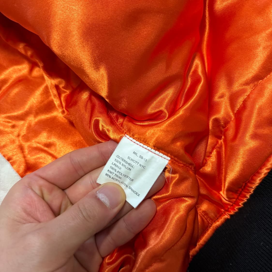 Schott 쇼트 x 앤더슨벨 용 자수 ma-1 자켓 상품이미지3