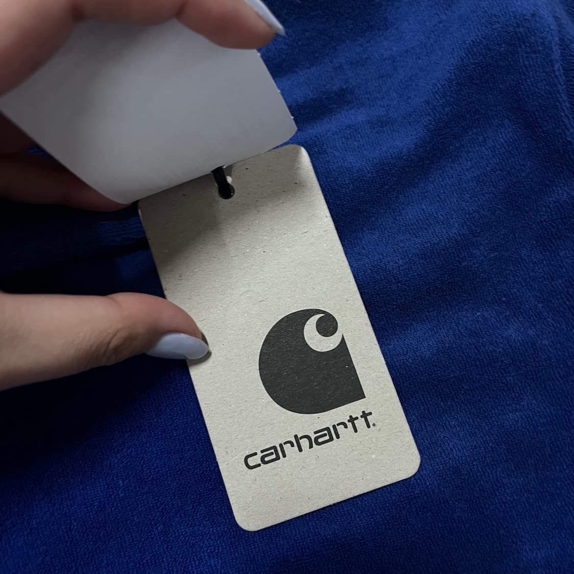 (택달린상품) [정품] 칼하트 블루 타올소재 반팔티 [ L ]  상품이미지5