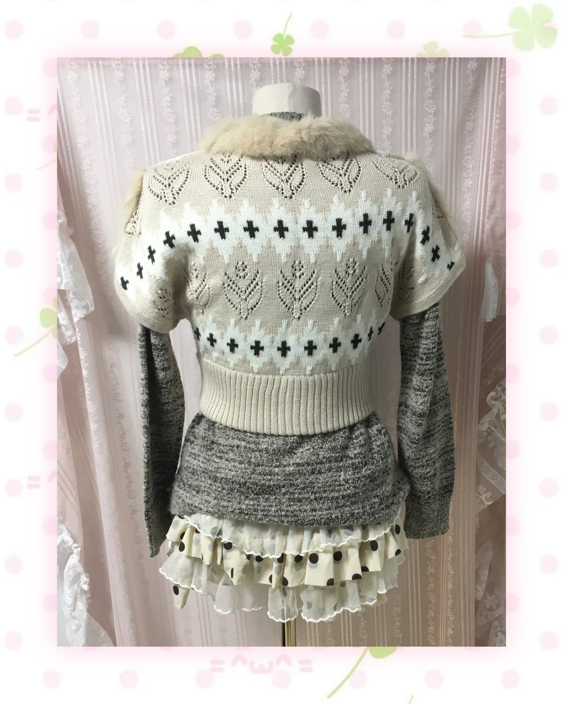 갸루 십자가 퍼 집업 상품이미지2