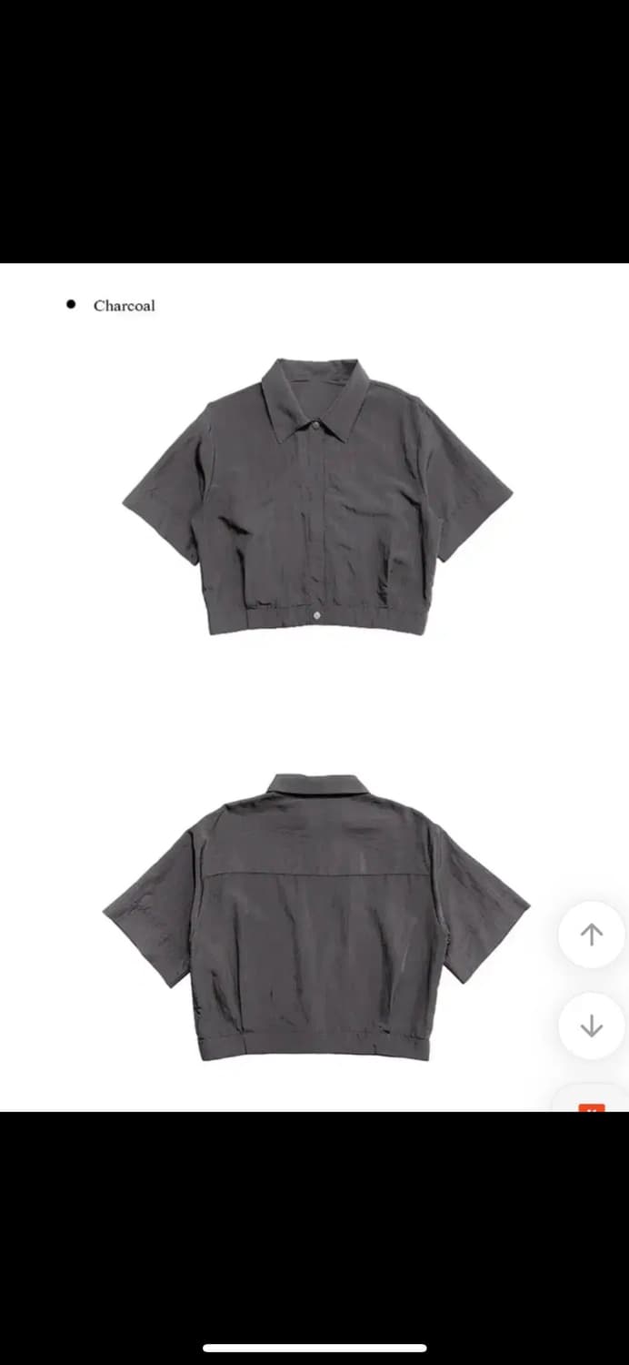 애니원모어 비쥬 나일론 차콜 반팔 셔츠 자켓 상품이미지5