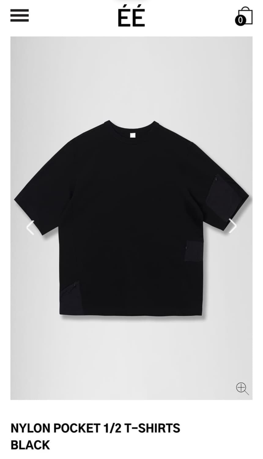 누마레 EE 나일론 포켓 반팔티셔츠 블랙 상품이미지2