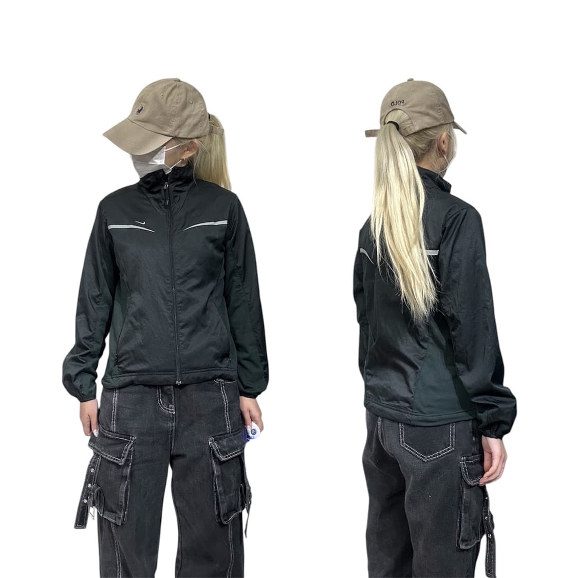 00s 나이키 블랙 스몰 로고 올드스쿨 트랙탑 져지 S 상품이미지1