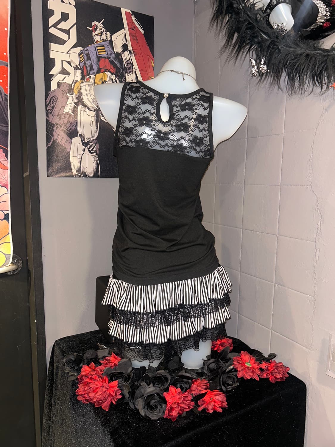 DIG DEEP 디그딥 레이스 면 나시 갸루y2k 상품이미지5