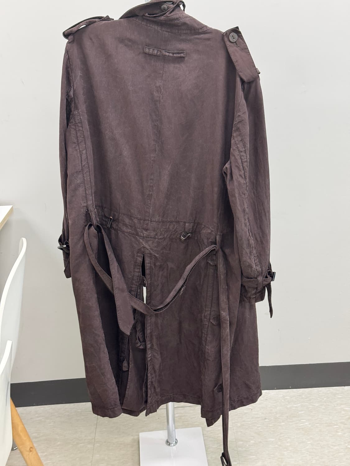 버버리 런던 남성 실크 트렌치 코트 48 R 상품이미지2