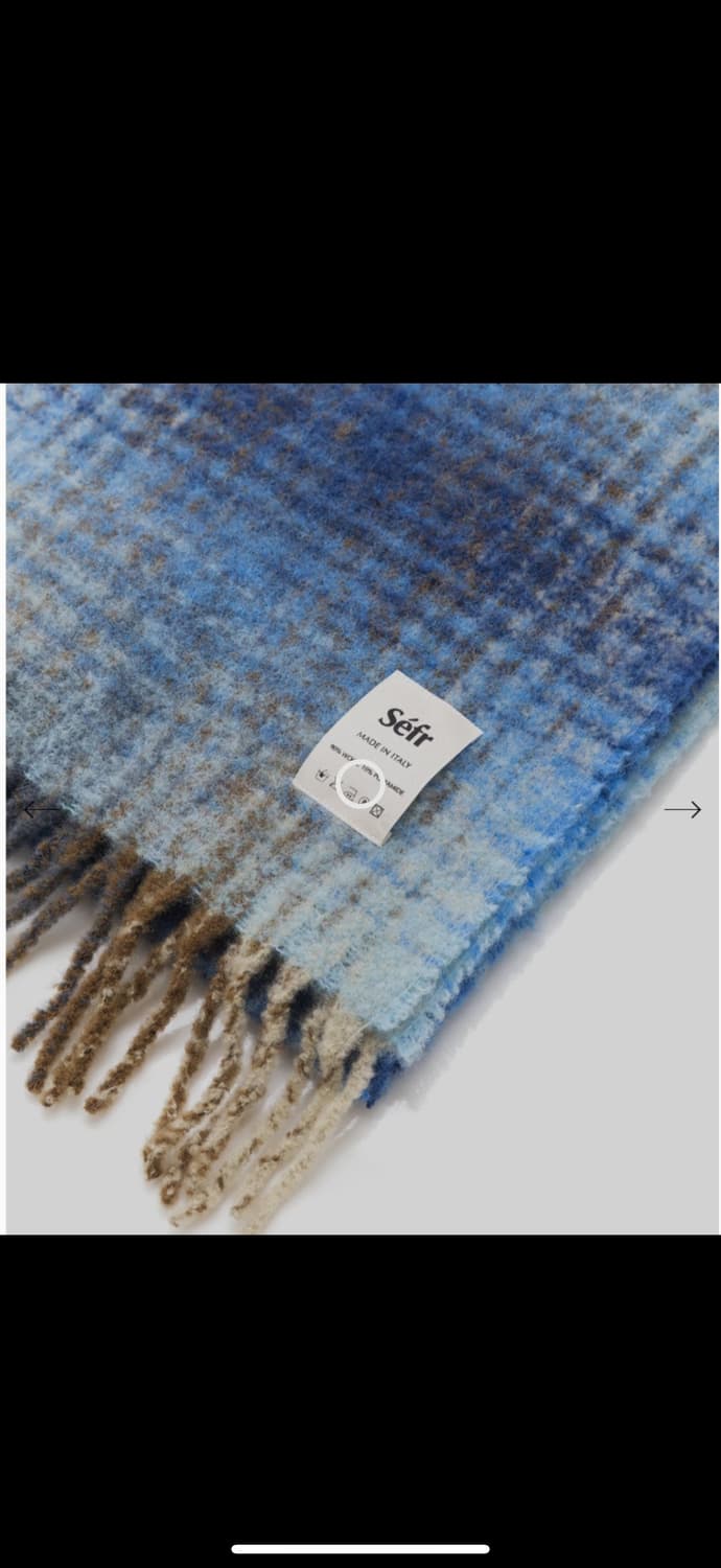 Sefr 머플러 Blue check scafr 상품이미지1