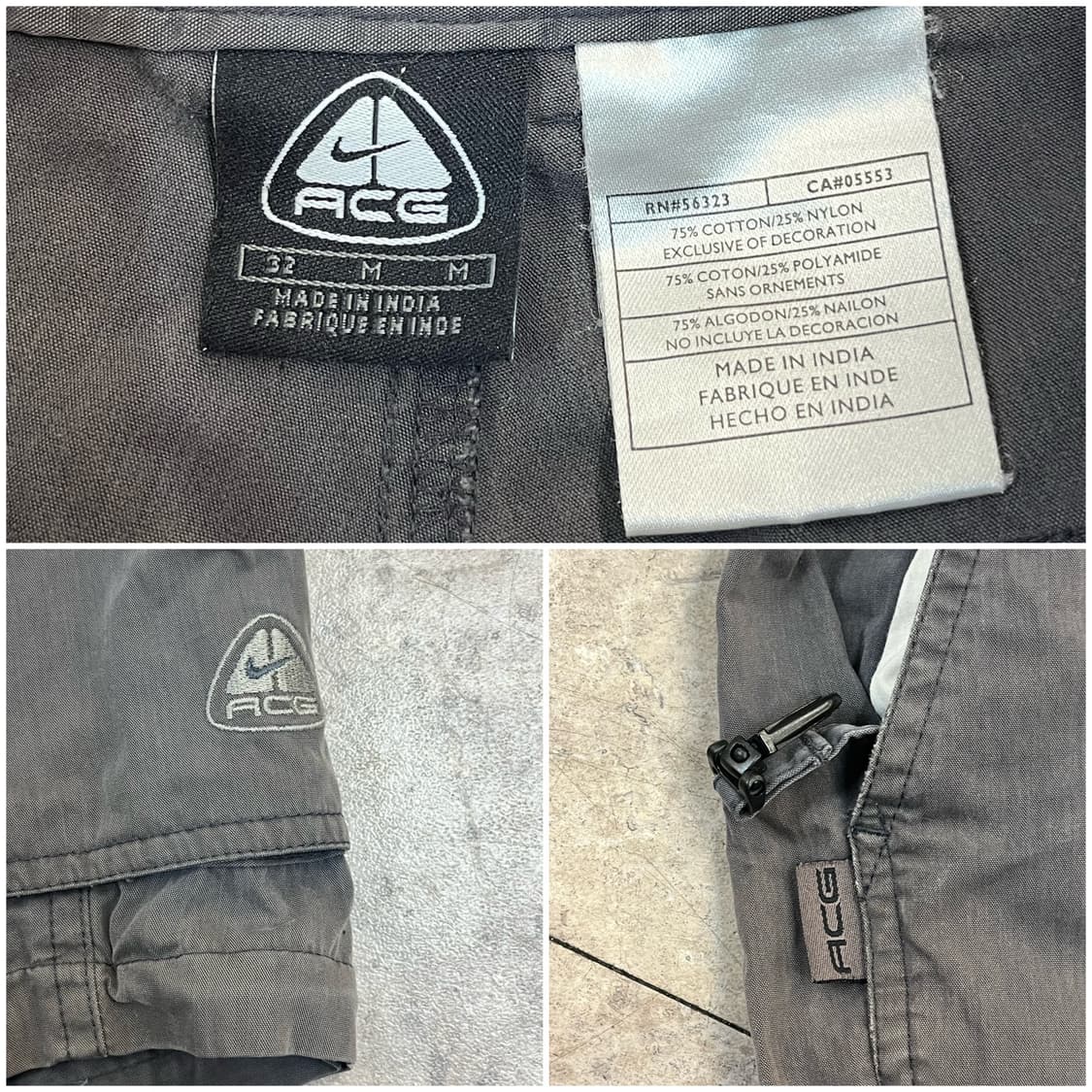 나이키 ACG 카고 하프 팬츠 차콜 M #csz3564 상품이미지3