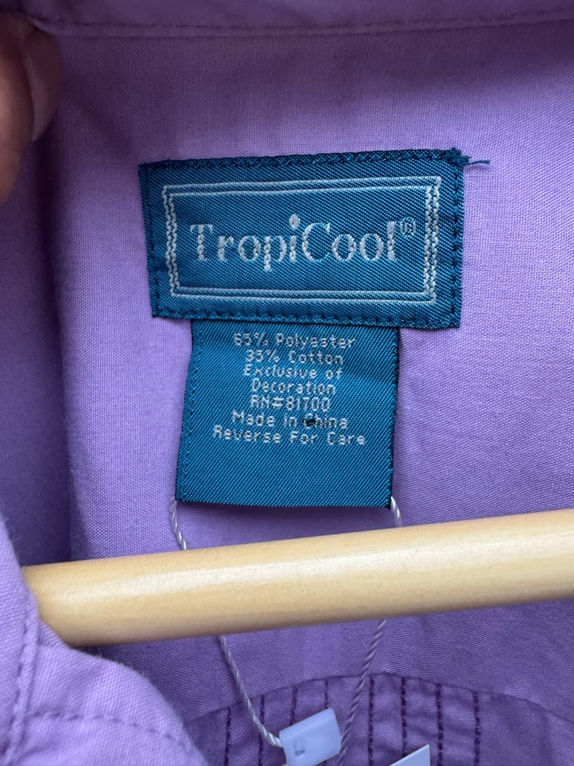 Tropicool 빈티지 쿠바 구아야베라 셔츠 연보라 L 상품이미지4