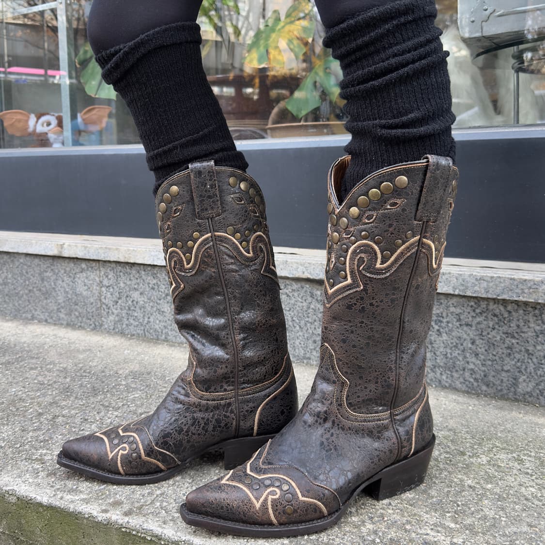 00s 로킨 가죽 스터드 웨스턴 부츠 상품이미지7