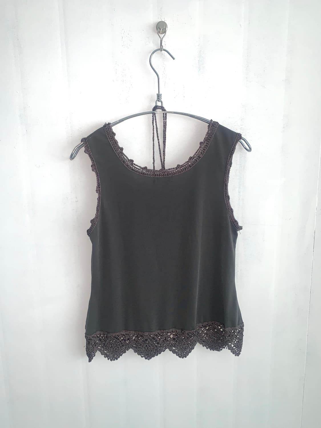 Dark Brown Crochet Detail Sleeveless 상품이미지10