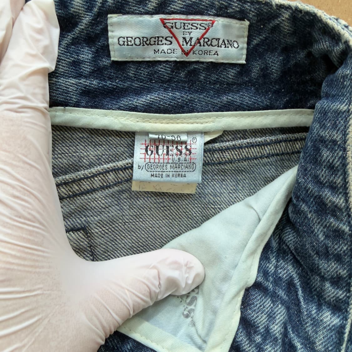 (희귀) 90s 빈티지 게스 사이드 지퍼 데님팬츠 상품이미지5