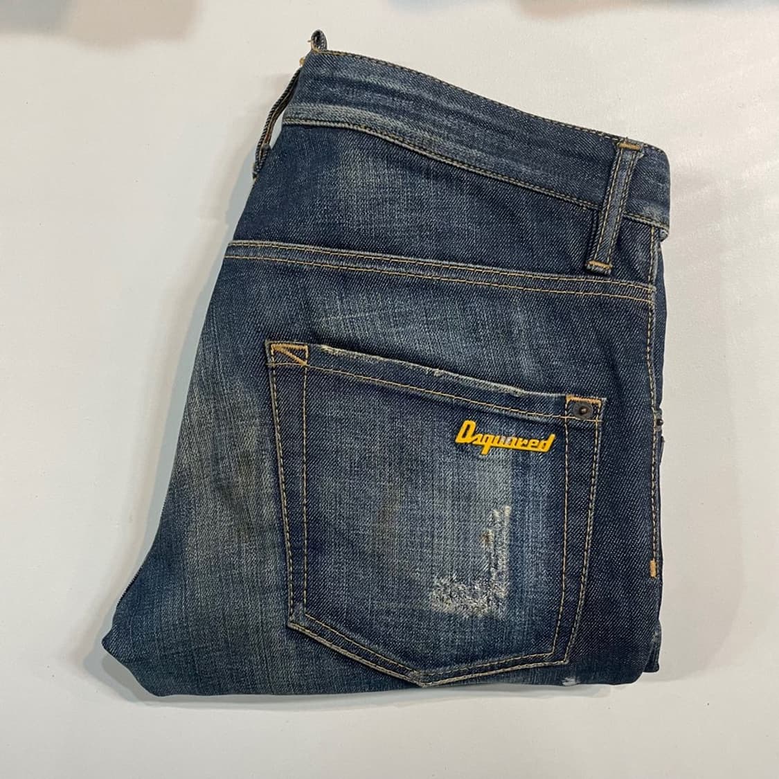 디스퀘어드 루키3 가죽덧댐 데님팬츠 상품이미지1