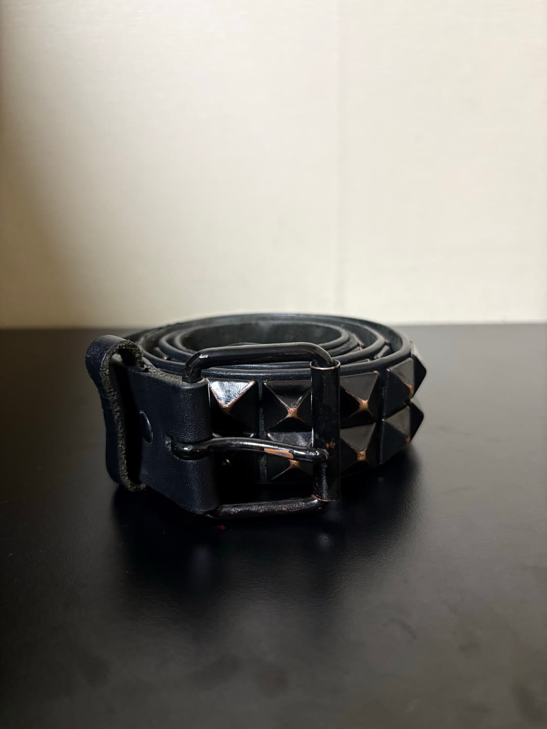 넘버나인 06ss 스터드 레더 벨트 상품이미지1