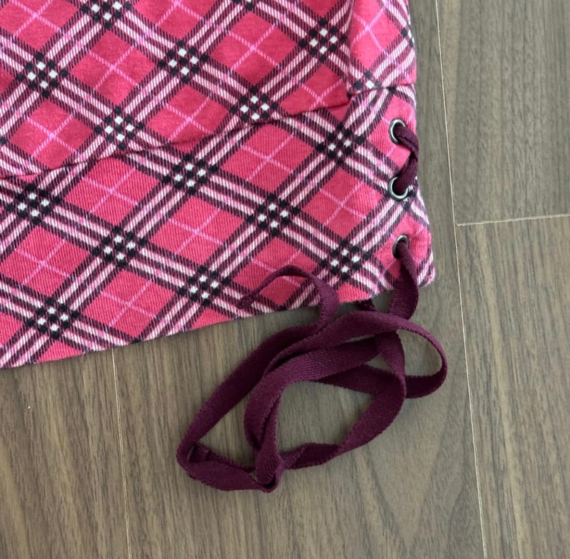 빈티지 버버리 블루라벨 노바체크 아일렛 셔링 소매 블라우스 상품이미지6