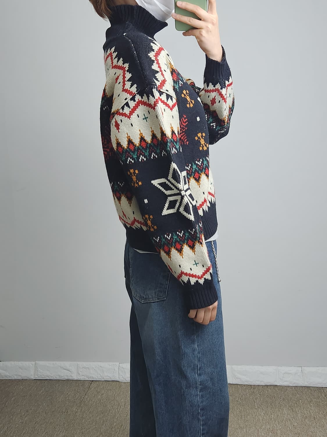 에스닉 눈꽃 니트 상품이미지4