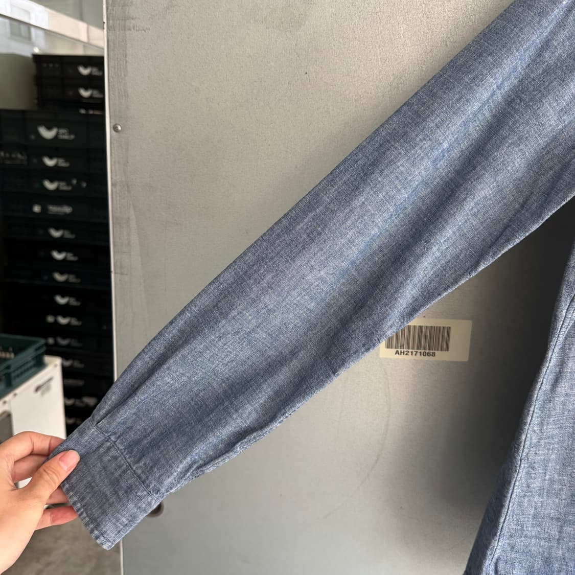 폴로 랄프로렌 포니 로고 샴브레이 데님 셔츠 상품이미지5